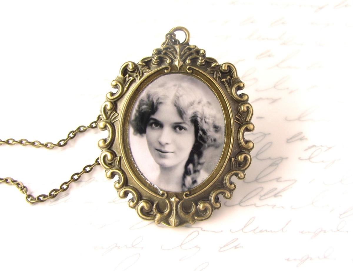 Custom Necklace W/ Your Photo, Large Oval Setting, Personalized Jewelry